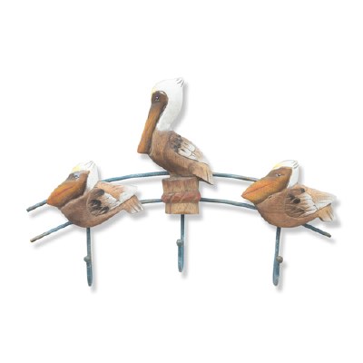 11" Pelican Triple Hook Wall Plaque