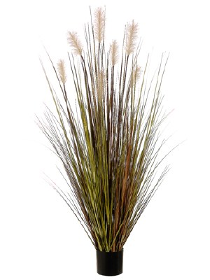60" Faux Potted Artificial Pampas Grass