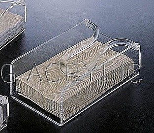 9" x 5" Clear Acrylic Weighted Guest Towel Holder