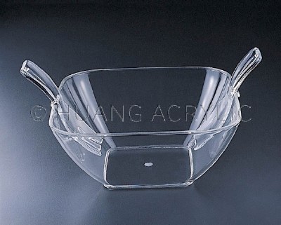 7" Clear Acrylic Salad Servers with Hooks