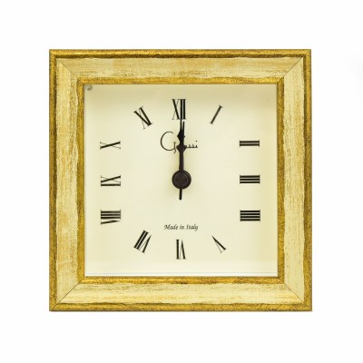 4" Cream and Gold Sitting Clock