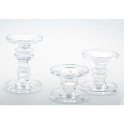 Set of 3 Clear PIllar Holders