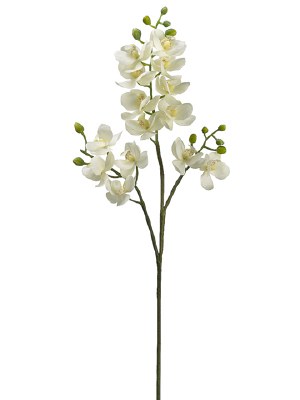 31" Faux White Artificial Mini Phalaenopsis Spray