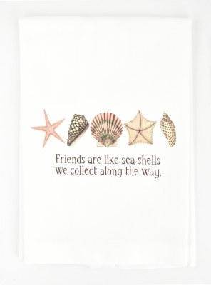 27" x 16" Friends are Like Seashells Kitchen Towel