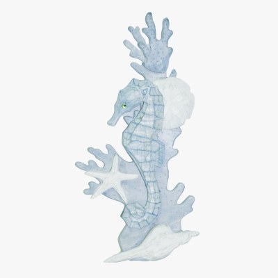 24" Left Facing Seahorse Reef Vertical Plaque