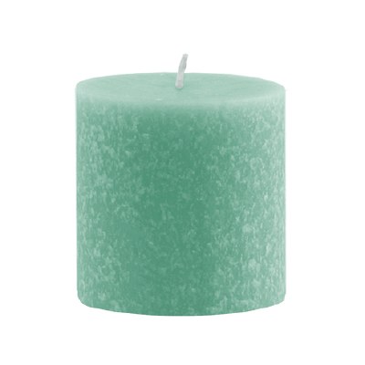 3" x 3" Sky Blue Unscented Timberline Pillar Candle