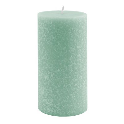6" x 3" Sky  Blue Unscented Timberline Pillar Candle
