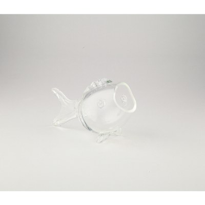 9" Clear Glass Fish