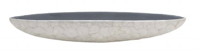 36" White Capiz Slim Bowl