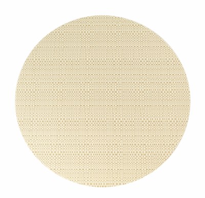 14" Round Cream Trace Basketweave Placemat
