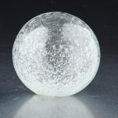 4" Clear Bubble Glass Orb
