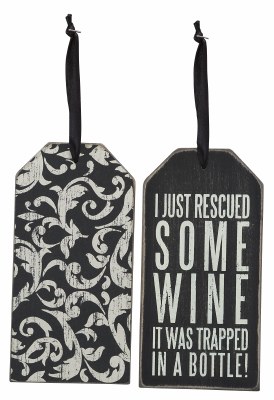 6" Rescued the Wine Bottle Tag