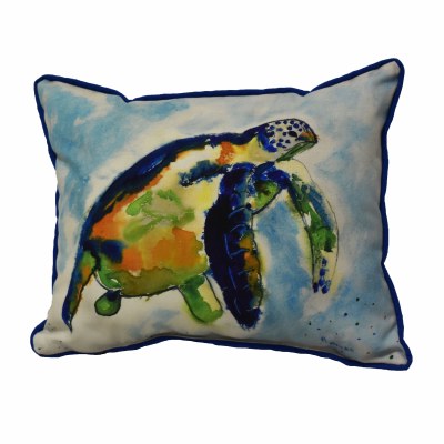 11" x 14" Blue Sea Turtle Indoor and Outdoor Pillow