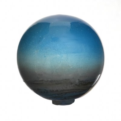 5" Blue Oceanside Blown Glass Orb
