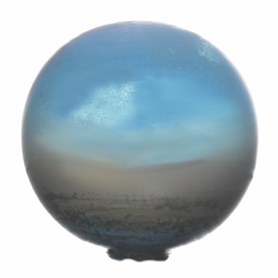 3" Blue Oceanside Blown Glass Orb