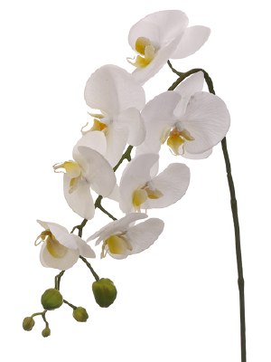 29" Faux White Artificial Phalaenopsis Spray