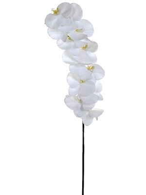 45" Faux White Artificial Phalaenopsis Spray