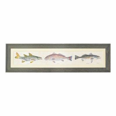 19" x 70" Grand Slam Fish Gel Textured Print with No Glass