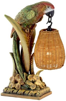 17" Parrot Lantern Lamp