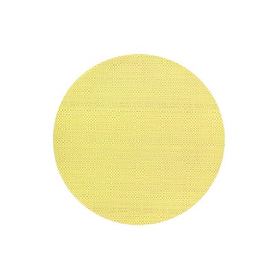 14" Round Yellow Trace Basketweave Placemat