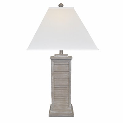 31" Driftwood Shutter Lamp