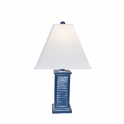 24" Navy Blue Shutter Lamp