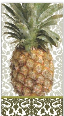 8" x 5" Multicolor Exotic Pineapple Guest Towels