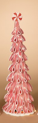 18" Light Up Peppermint Candy Christmas Tree