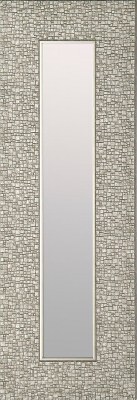 28" x 9" Silver Textured Mirror