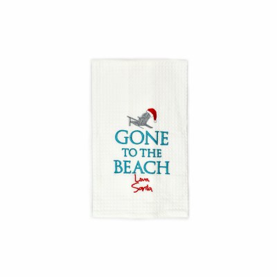 27" x 18" Santa Gone To The Beach Kitchen Towel