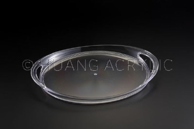 18" x 13" Oval Clear Acrylic Tray