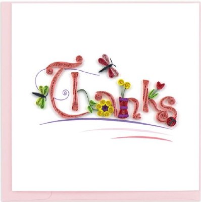 6" x 6" Quilling Thank You Greeting Card