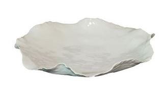 18" White Ceramic Bowl