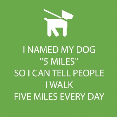 5" Square Named My Dog Five Miles Beverage Napkins