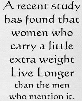 "A Recent Study Has Found That Women Who Carry A Little Extra Weight Live Longer" Kitchen Towel
