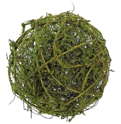 6" Green Mossy Vine Orb