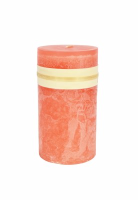 3" x 6" Coral Pillar Candle