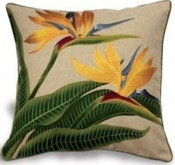 18" Bird of Paradise  Linen Pillow