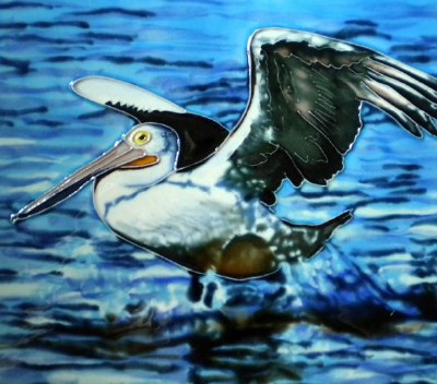 6" Square Pelican Landing in Blue Water Ceramic Tile