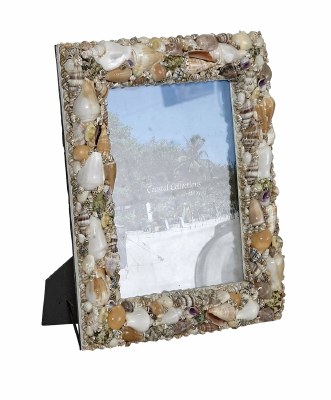 4" x 6" Natural Mixed Shell Photo Frame