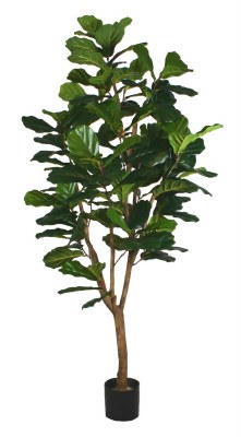 72" Artificial Fiddle Leaf Multi-Trunk Tree