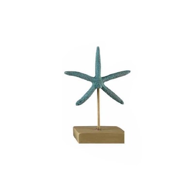 9" Turquoise Starfish on Wood Stand
