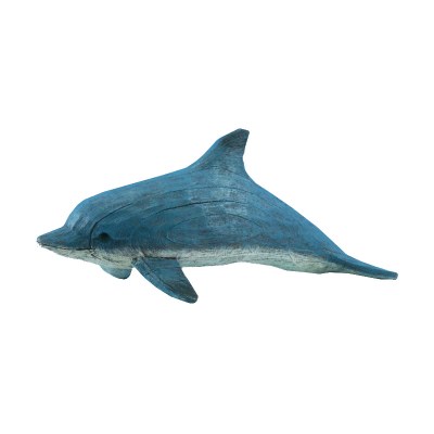 12" Carved Polystone Dolphin