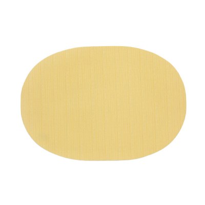 13" x 18" Oval Yellow Ribbed Linnea Placemat