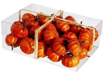 7" Box of Assorted Mini Pumpkins  Fall and Thanksgiving Decoration