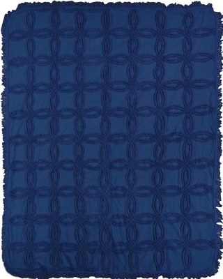 50" x 60" Navy Tufted Throw Blanket