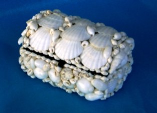 6" Small White Seashell Treasure Box
