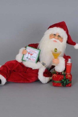 17" Santa with Martini