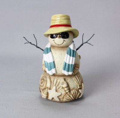 7" Sun & Sand Snowman Figurine
