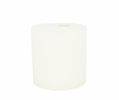 3" x 3" White Unscented Pillar Candle
